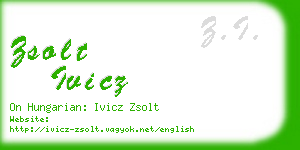 zsolt ivicz business card